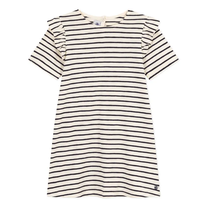 Petit Bateau Robe Maria Jersey Flammé | Ecru