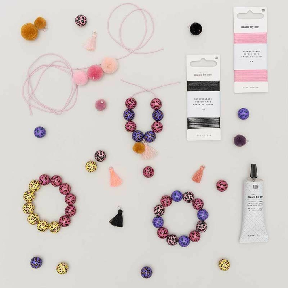 5 perles acid leo rose fuchsia ø 16 mm