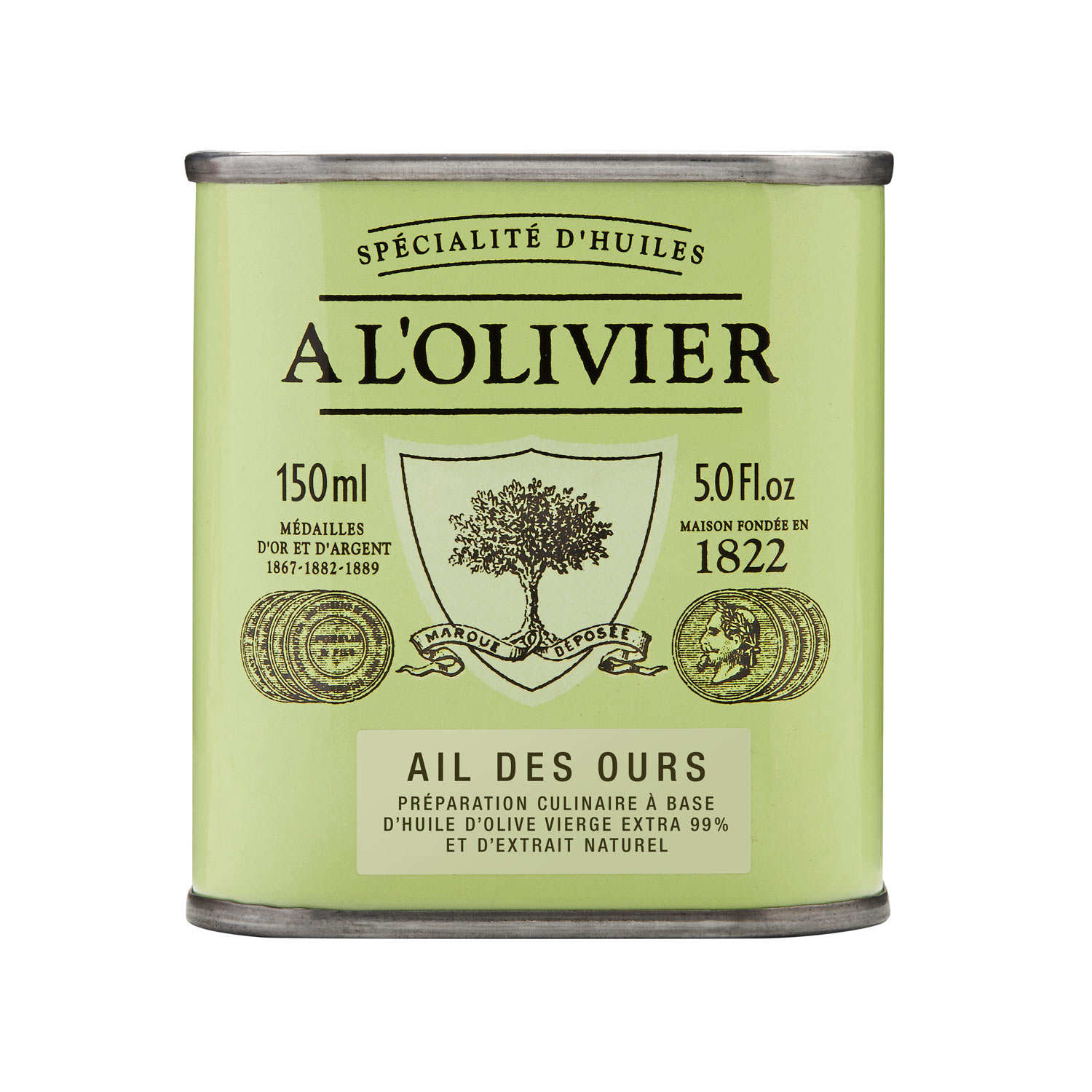 Huile d’olive vierge extra à l’ail des ours
