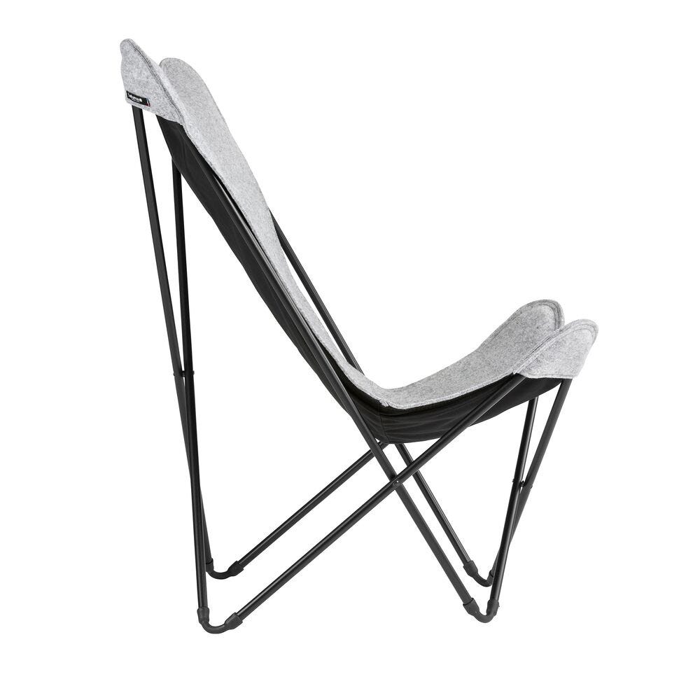 Breiter Butterfly Chair Sphinx Soft Grau Plume