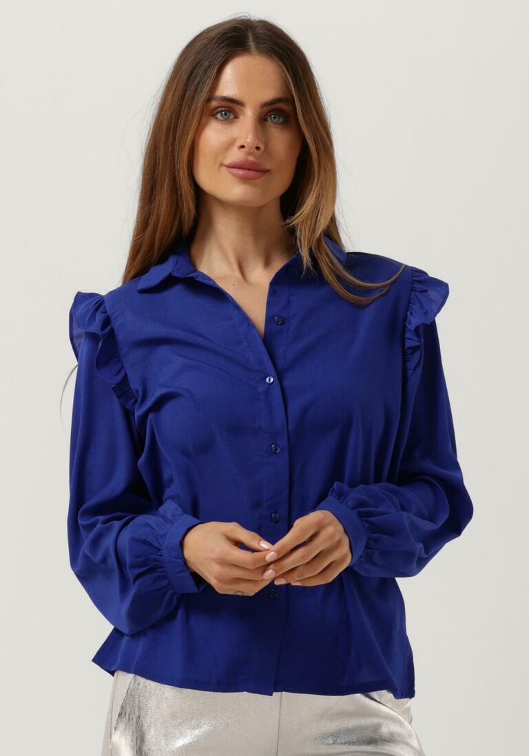 LOLLYS LAUNDRY blauwe lollys laundry blouse alexis shirt