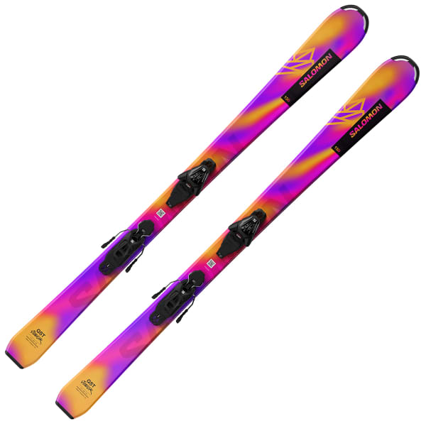 Pack ski SALOMON LUX JR M + L6 GW J2 RHODAMINE RED / SAFFRON / BLACK