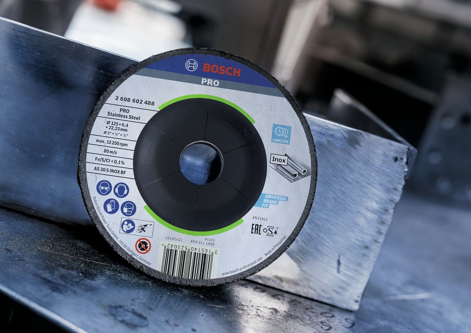 Bosch Professional Afbraamschijf PRO Stainless Steel 125x22,23x6,4mm VE=1 - 2608602488