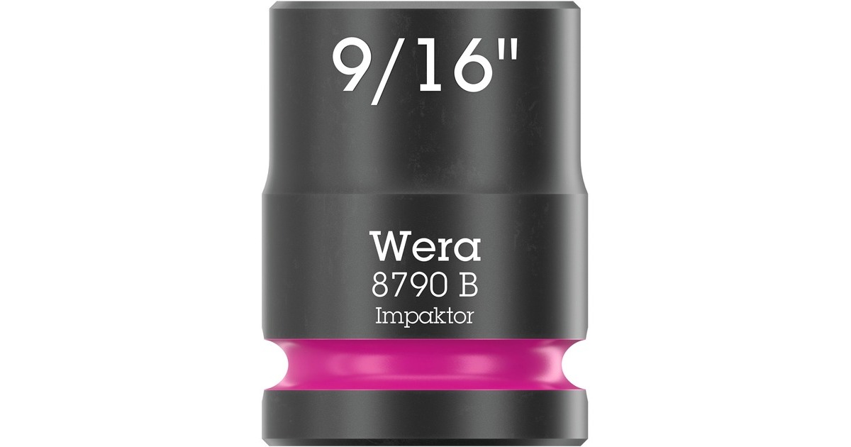 Wera9608 Dop-magneetstrip B Impaktor Imperial 1 dopsleutel  (Zwart/groen, 9‑delig)