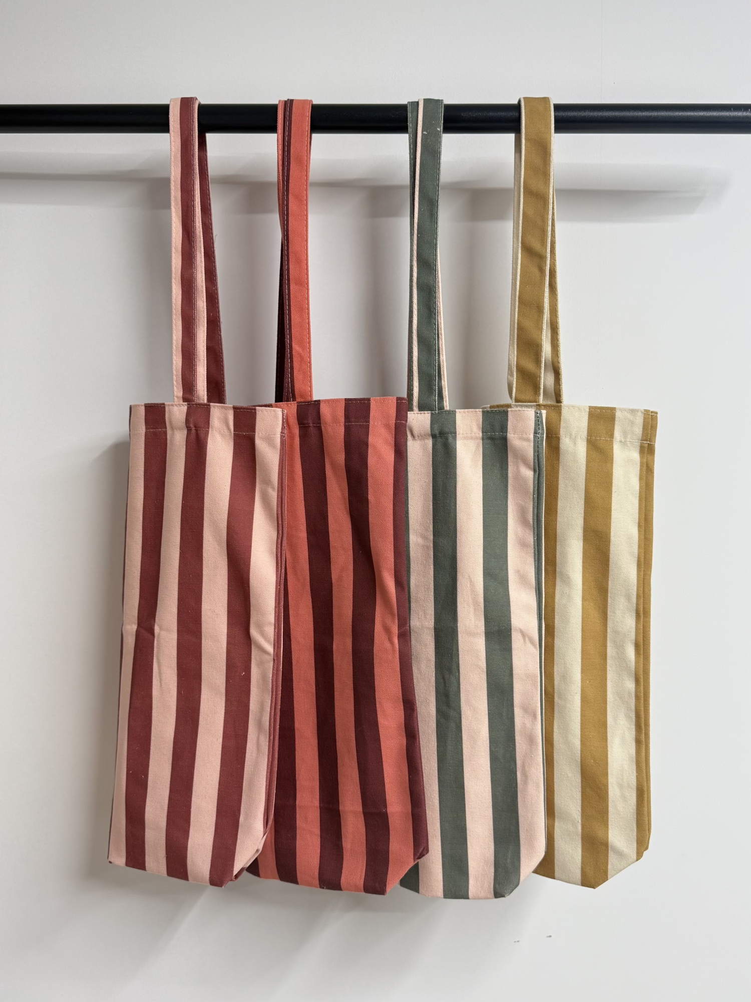 Tas Katoen stripes/light salm rabarber