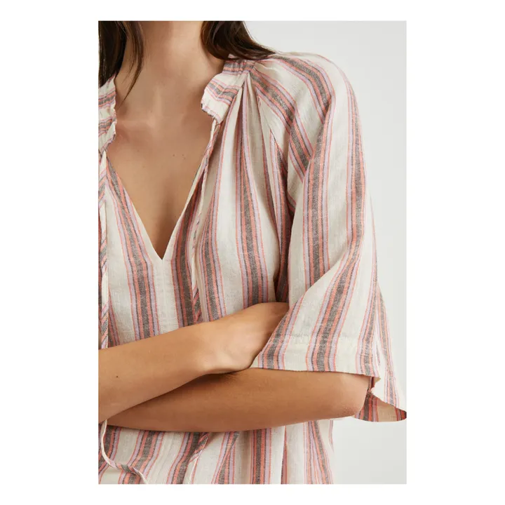 Rails Blouse Eveline Rayures Lin | Ecru