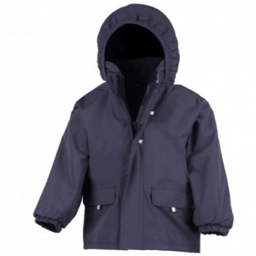 Jaqueta com capuz infantil Result, azul marinho
