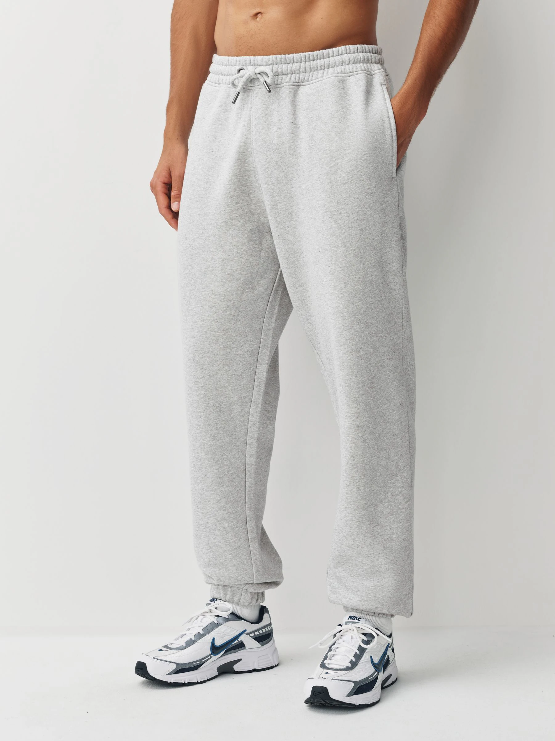 Grijs - Relaxed fit - Katoenrijke Jersey Joggingbroeken