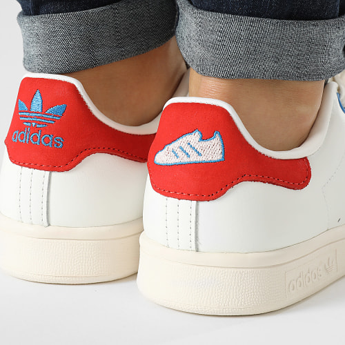 Baskets Femme Stan Smith ID4542 Cloud White Red Bright Blue