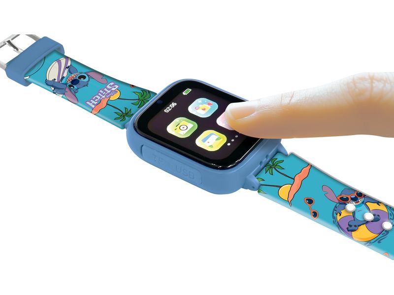 Lexibook Stitch-Farbdisplay-Uhr mit Kamera Digitaluhr mit 8-GB-Speicherkarte