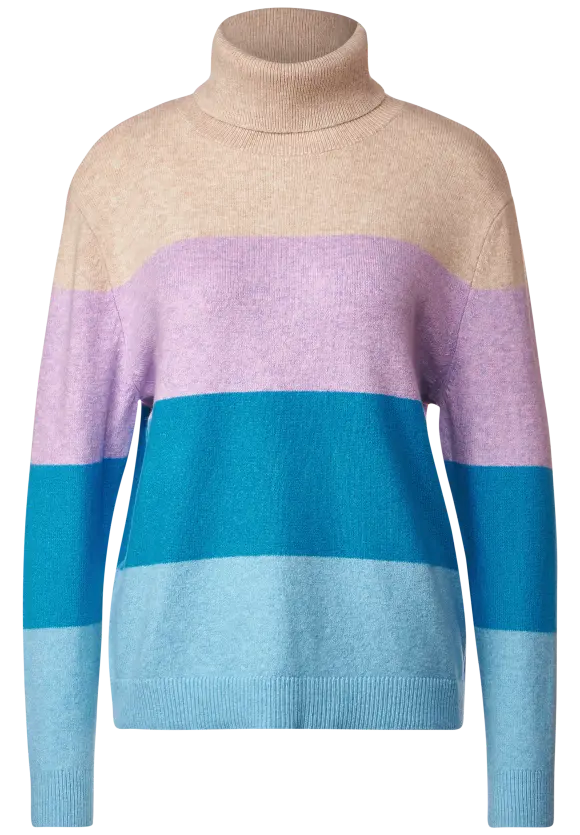 Blockstreifen Pullover - spring sand melange