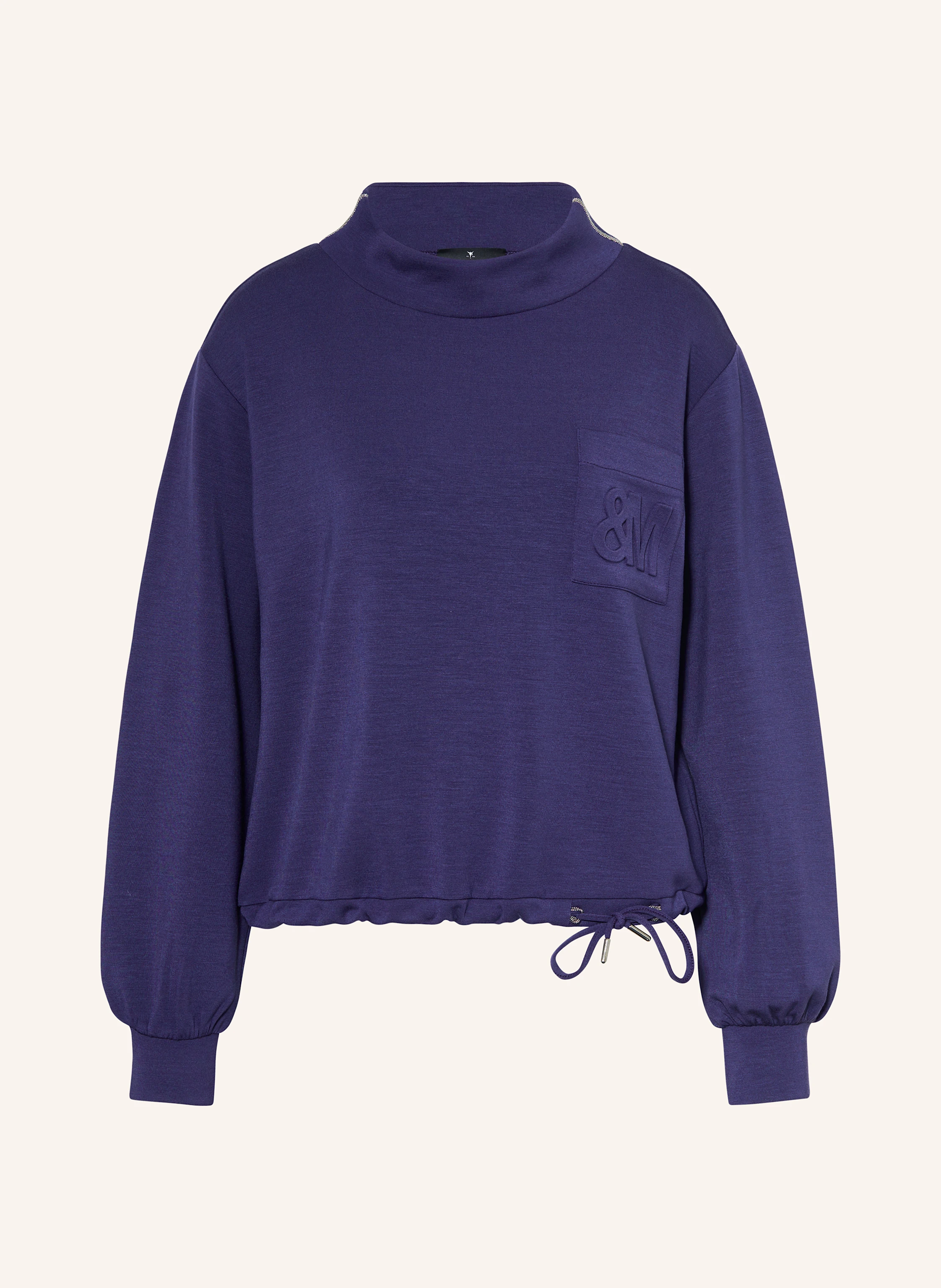 monari Sweatshirt mit Schmuckperlen