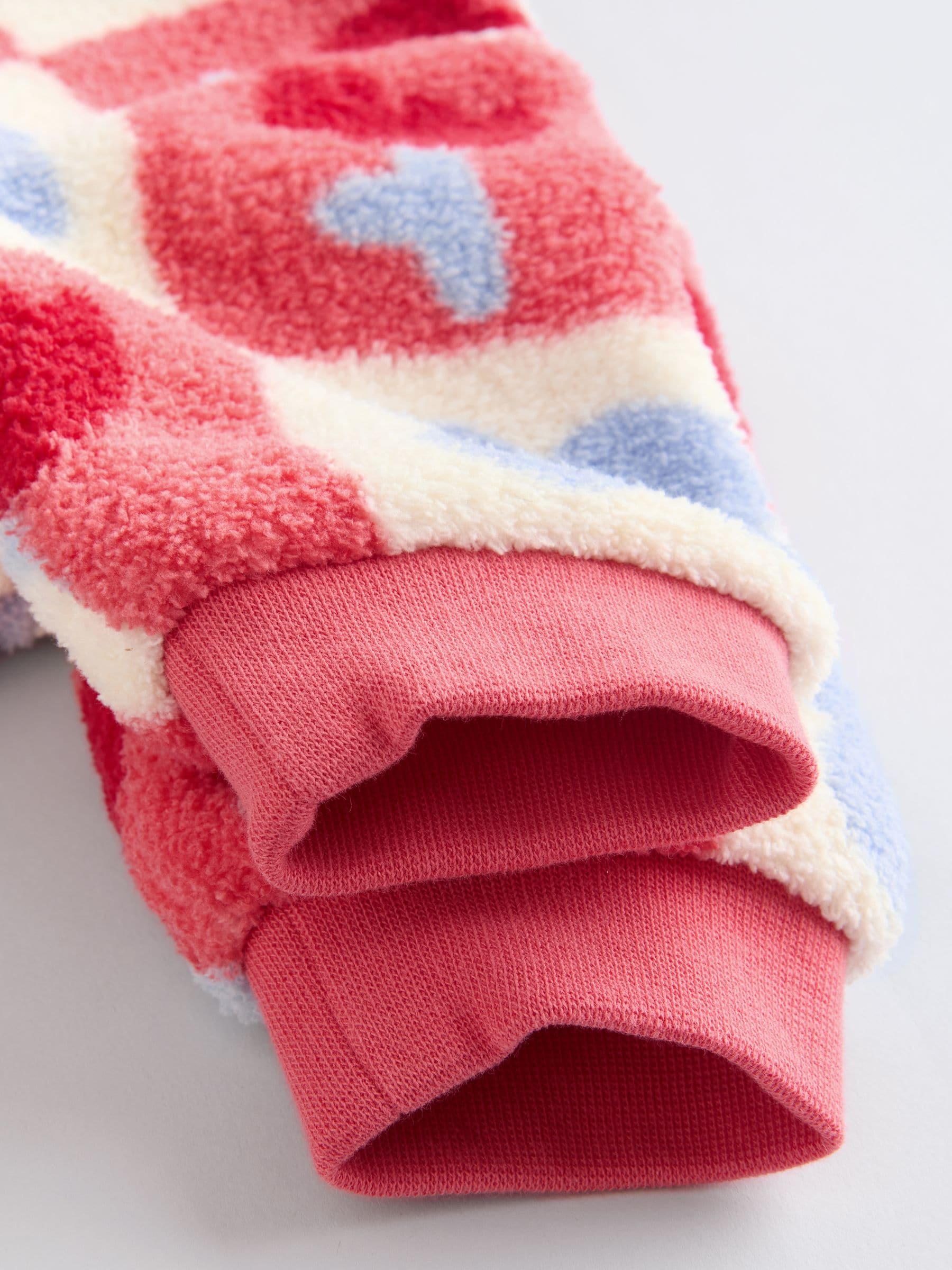Rood/paars geruit - 2 -delige Set van Fleece Tops en Leggings voor Baby''s (0mnd-2jr)