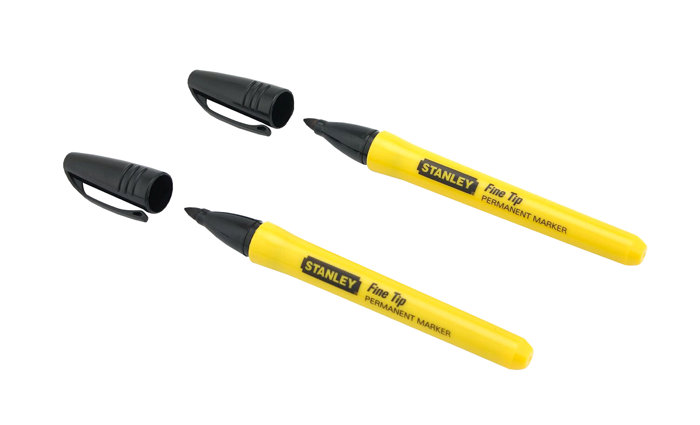 Stanley permanent marker fine tip sort - 2-pk.