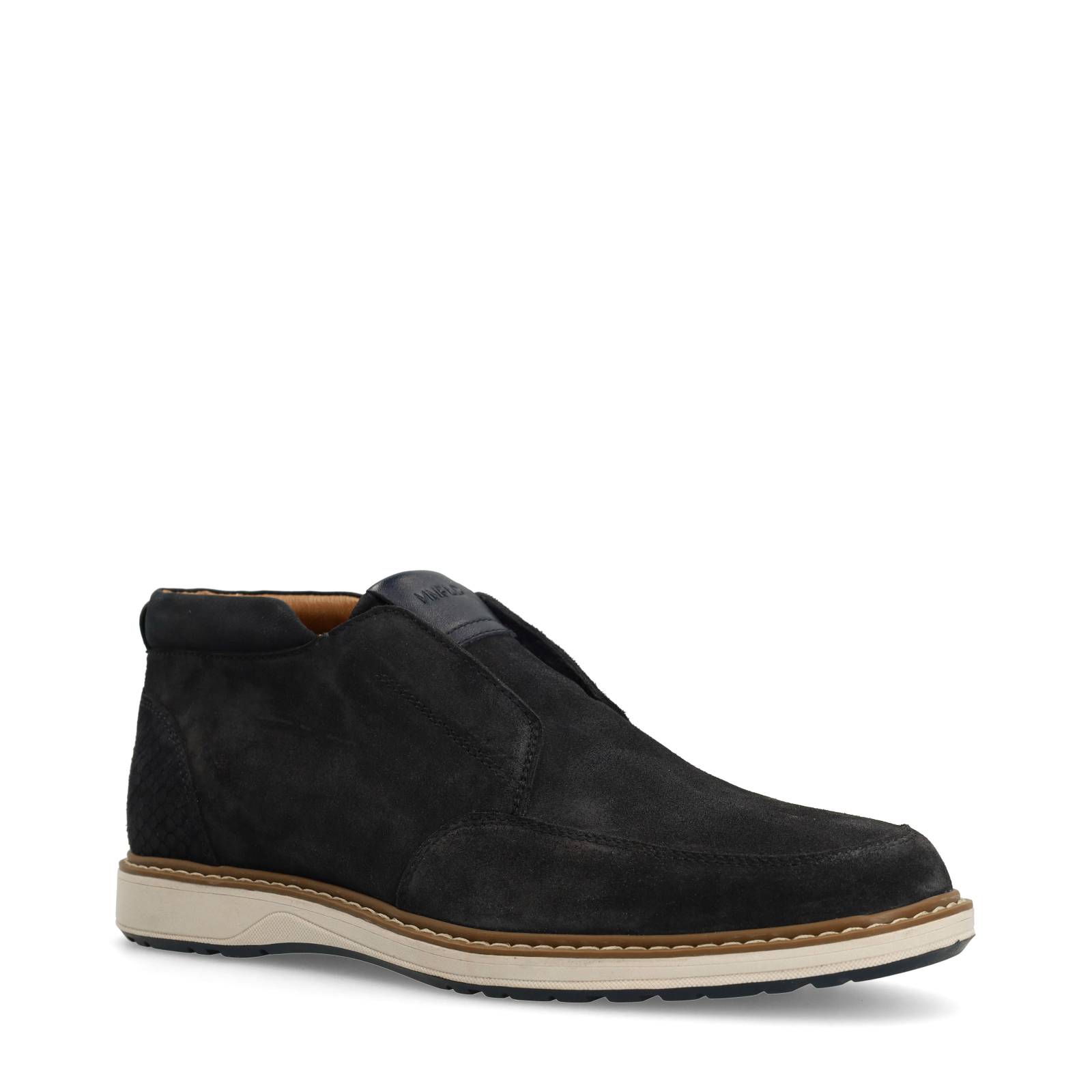 Donkerblauwe suède chelsea boots