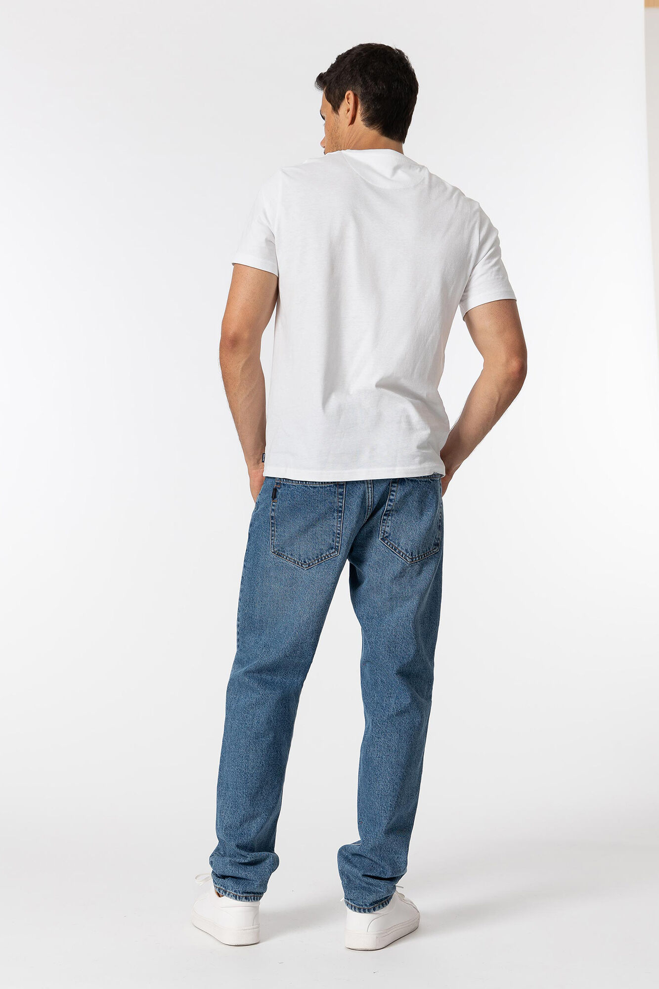 Calça jeans de corte relaxado