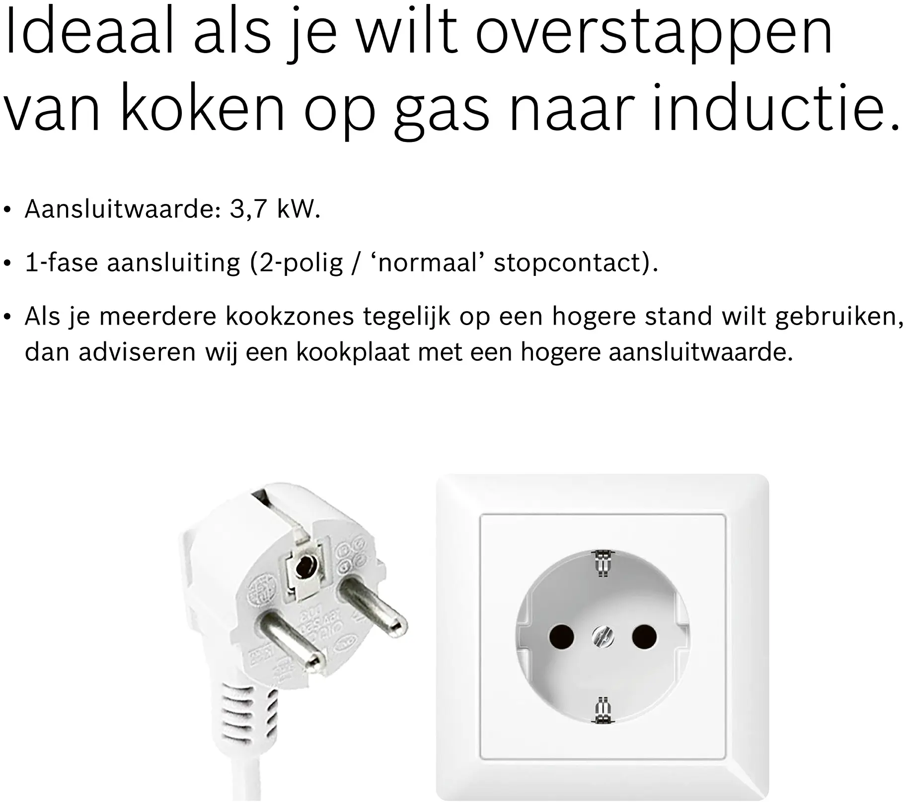 Serie 4 Inductiekookplaat 60 cm opbouwmontage met rand