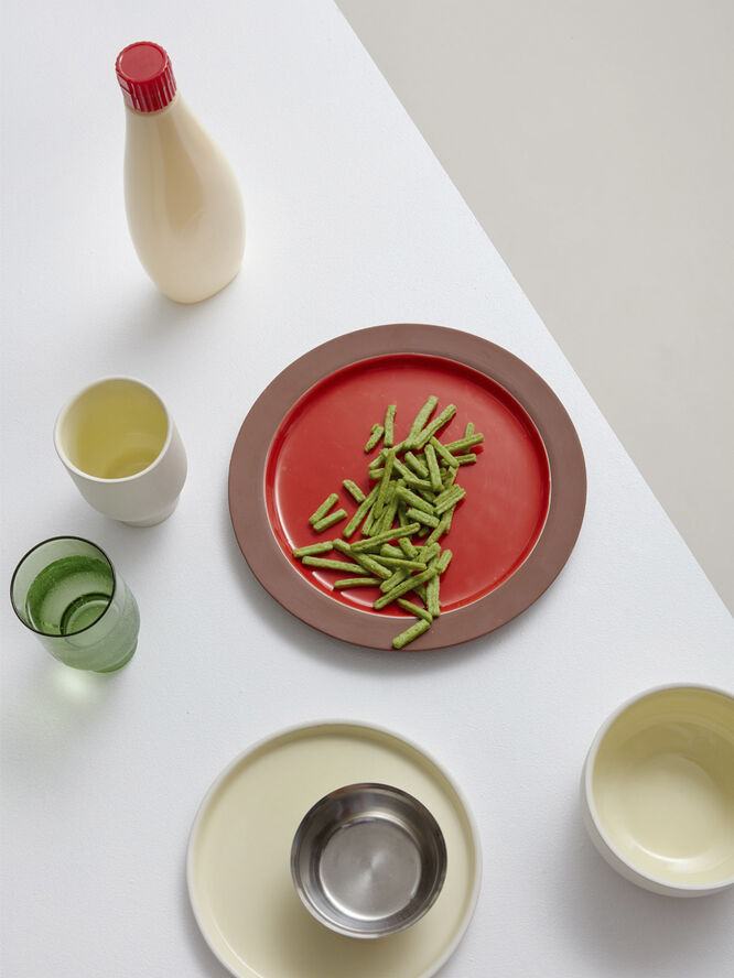 Studio About BOWL, MEDIUM, 2 PCS, CLAY IVORY, GLAZE LIGHT YELLOW, 12565IY 193
