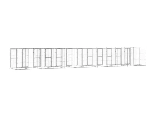 Chenil extérieur cage enclos 1320 x 220 x 180 cm 02_0000419