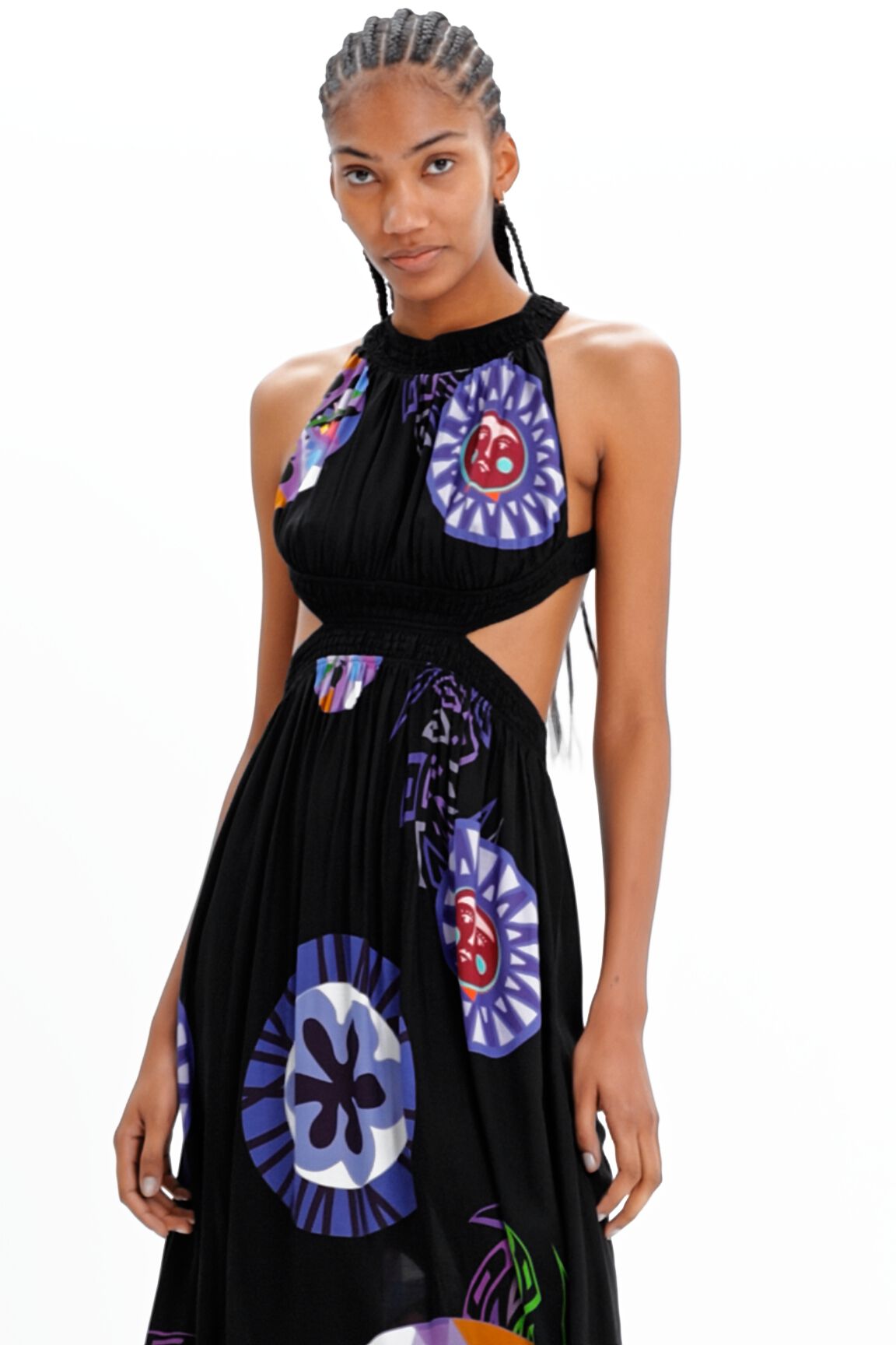 Robe midi découpes M. Christian Lacroix