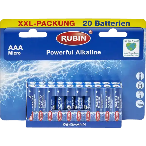 Powerful Alkaline Batterien AAA Micro