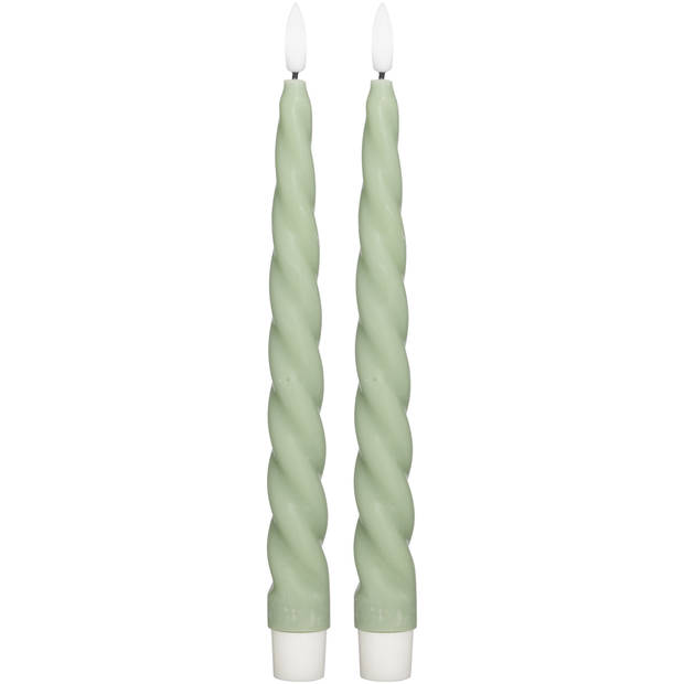 Blokker LED Dinerkaars Swirl - 2x25 cm - 2 stuks - Groen