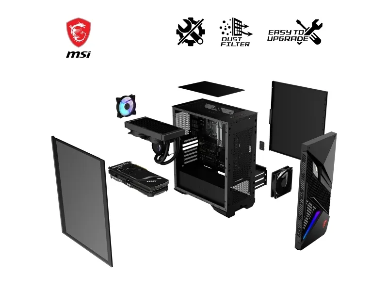 MSI MPG Infinite X2 14NUG7-460AT - Tower gaming - Core i9 i9-14900KF / op til 5.6 GHz - RAM 64 GB - SSD 1 TB - NVMe - GeForce RTX 4080 - Bluetooth 5.3, IEEE 802.11ax (Wi-Fi 6E), 2.5 Gigabit Ethernet, Gigabit Ethernet - Win 11 Home - skærm: ingen - so