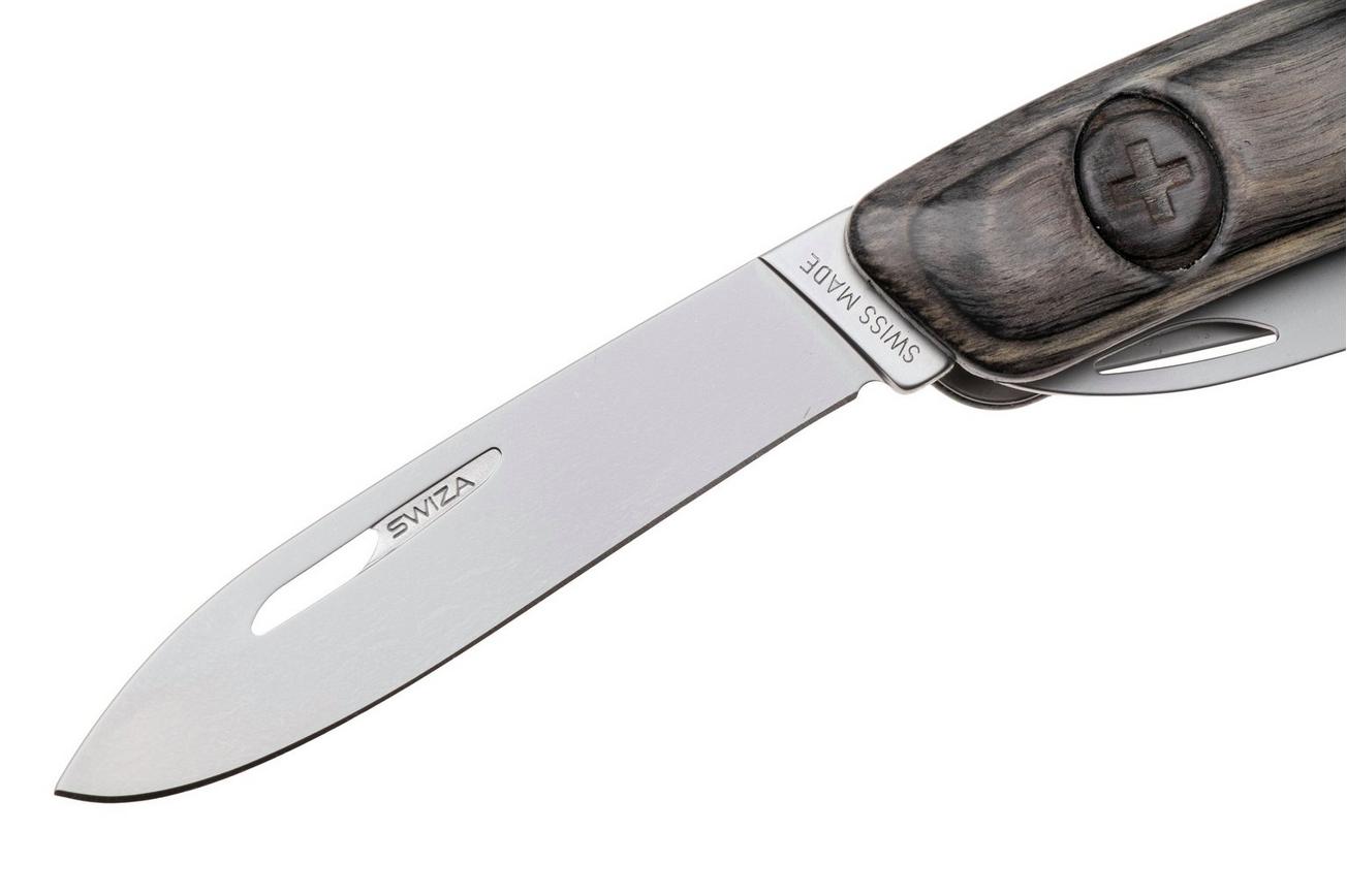 Swiza D08 R AM, KNR.0126.6510, Laminate Black, Zwitsers zakmes, 8 tools