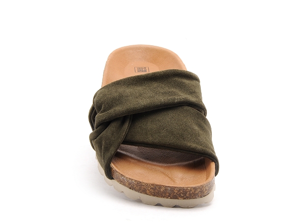 Verbenas mules et sabots plats femme roma kaki