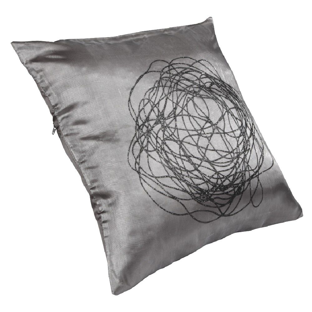 Housse de coussin effet satiné