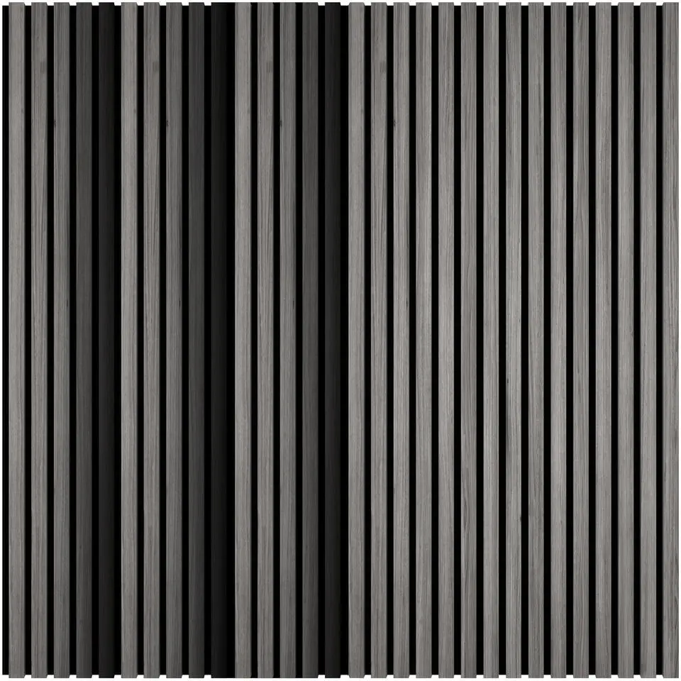 tectake Akoestische panelen Sonic Wall houtlook, Lichtgrijze Eik