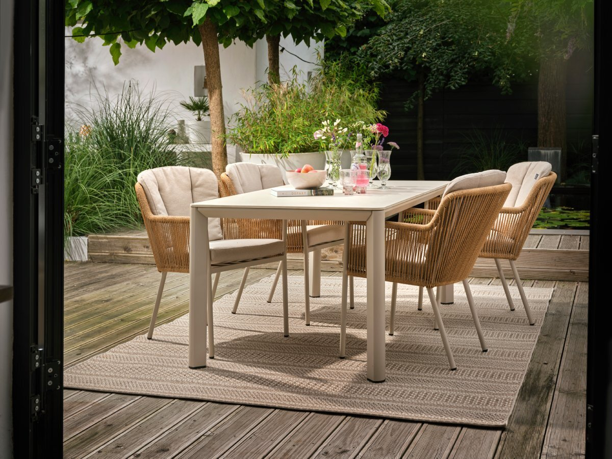 Hartman Cairo Twisted wicker dining tuinstoel - Sand