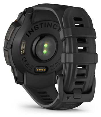 Montre GPS Garmin Instinct 3 Solar - 45 mm Noir avec Bracelet en Silicone Noir