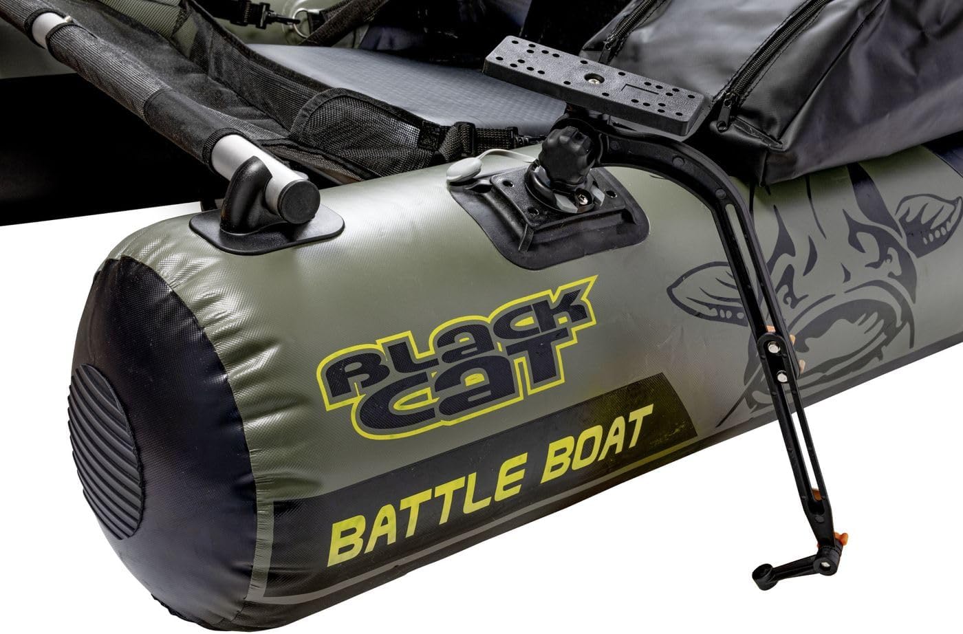 Black Cat Battle Boat - Bellyboot zum Wallerangeln, Belly Boot zum Wallerfischen, Angelboot