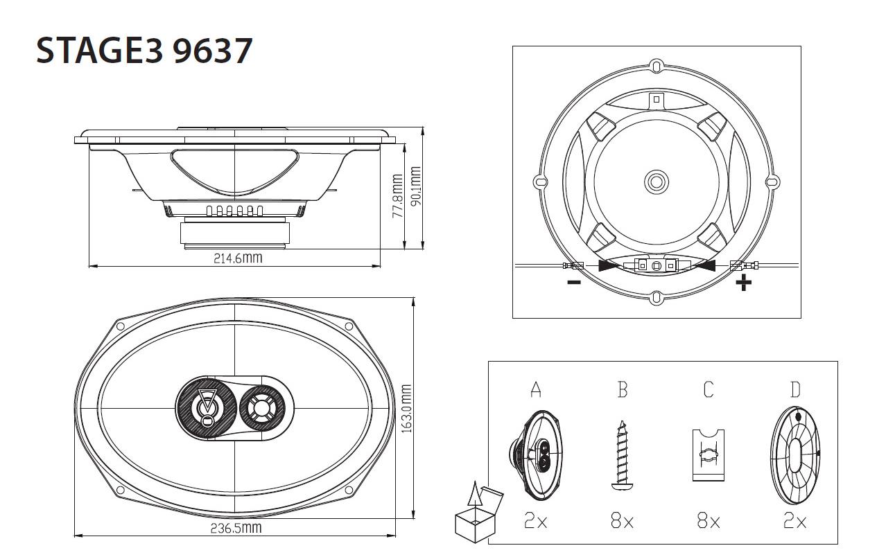 3-Weg-Lautsprecher Stage3 9637, 6