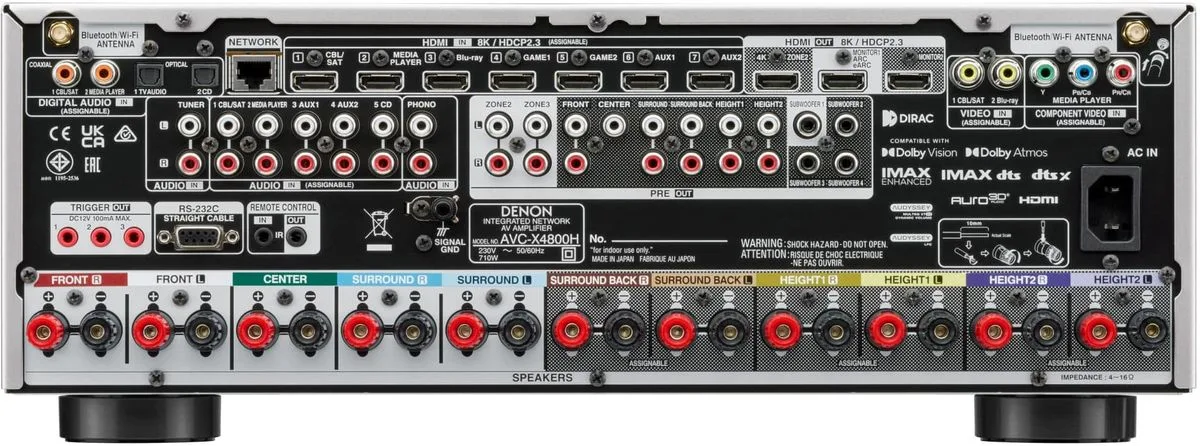 Denon AVC-X4800H Silver Amplis home-cinéma