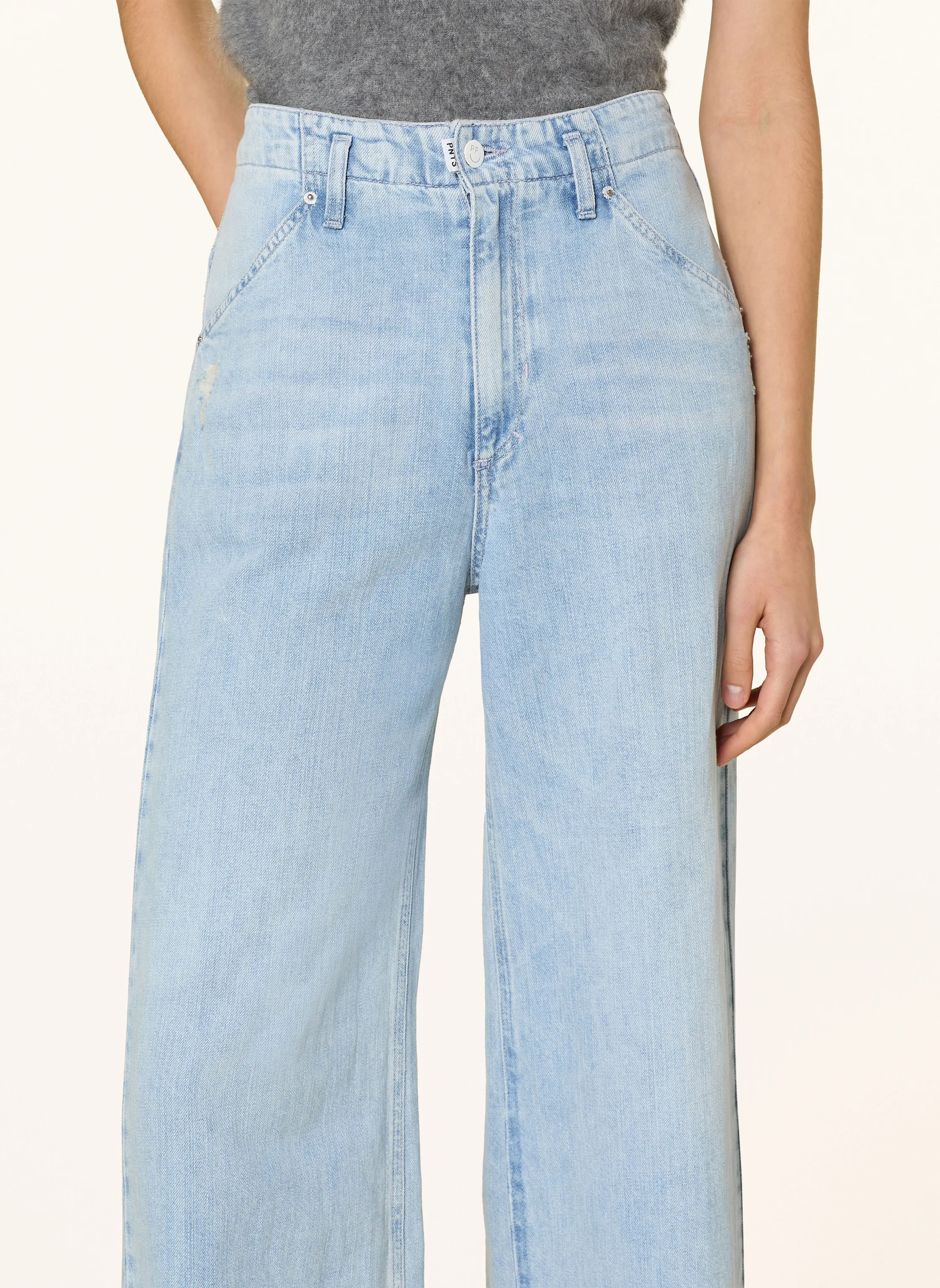 PNTS Jeans-Culotte THE MINI R mit Leinen