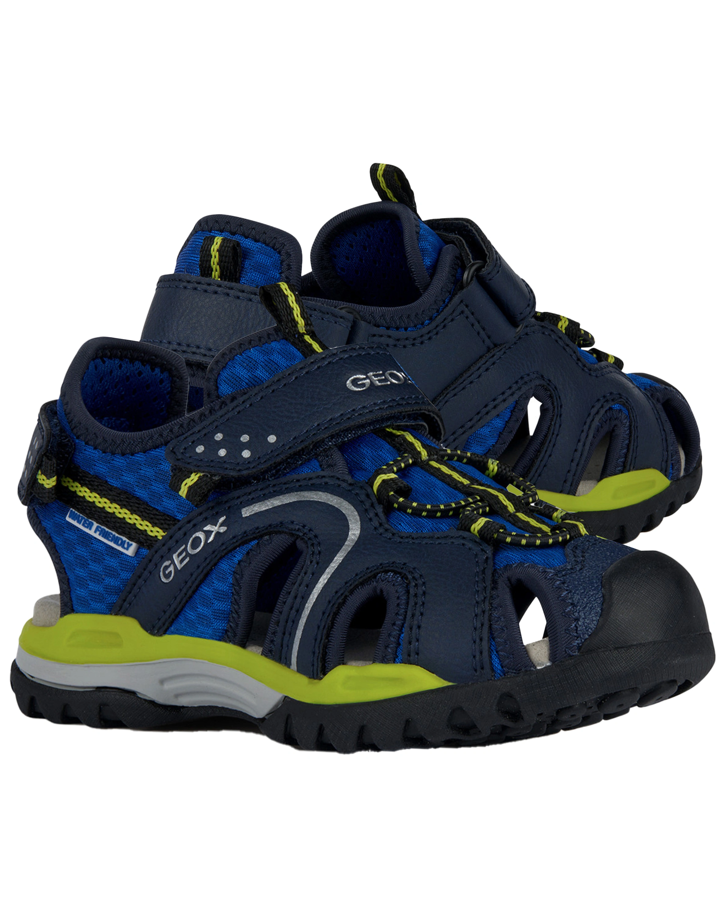 Trekking-Sandalen BOREALIS mit Zehenschutz in royal/lime