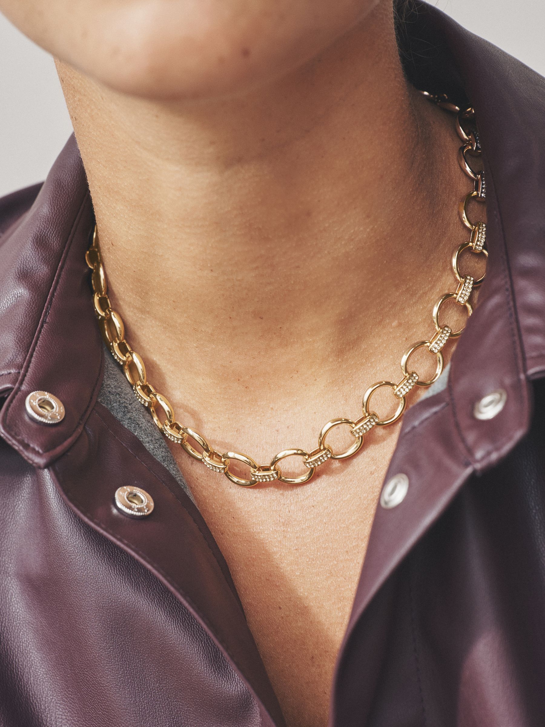 Goudkleurig - Sparkle Detail Chain Necklace