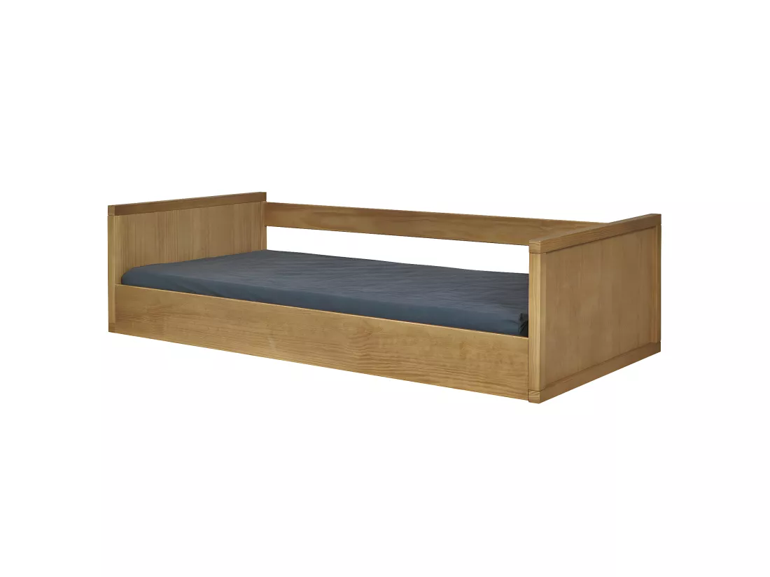 Lit banquette avec matelas 90x190 cm bois massif bois MARLEY