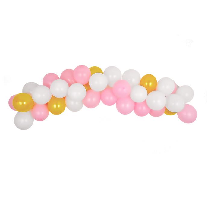 KIT ARCHE 40 BALLONS ROSE OR BLANC
