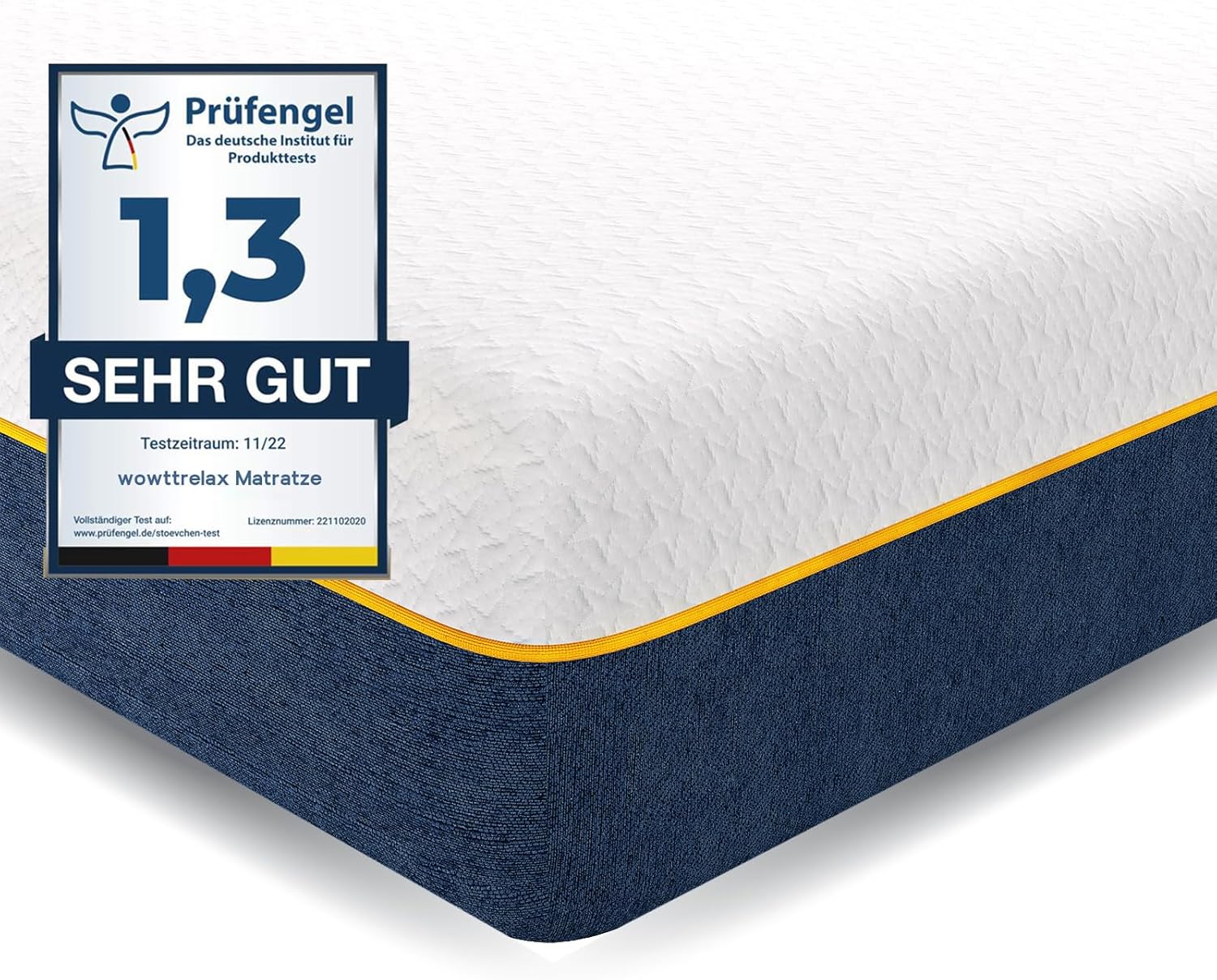 wowttrelax Matratze 140x190 Wendematratze H3 H4 Härtegrad 20 cm Höhe, Matratzen mit Punktelastischer atmungsaktiver 7 Zonen Kaltschaumkern - 60 Nächte Probeschlafen - H3/H4 Doppelseitige