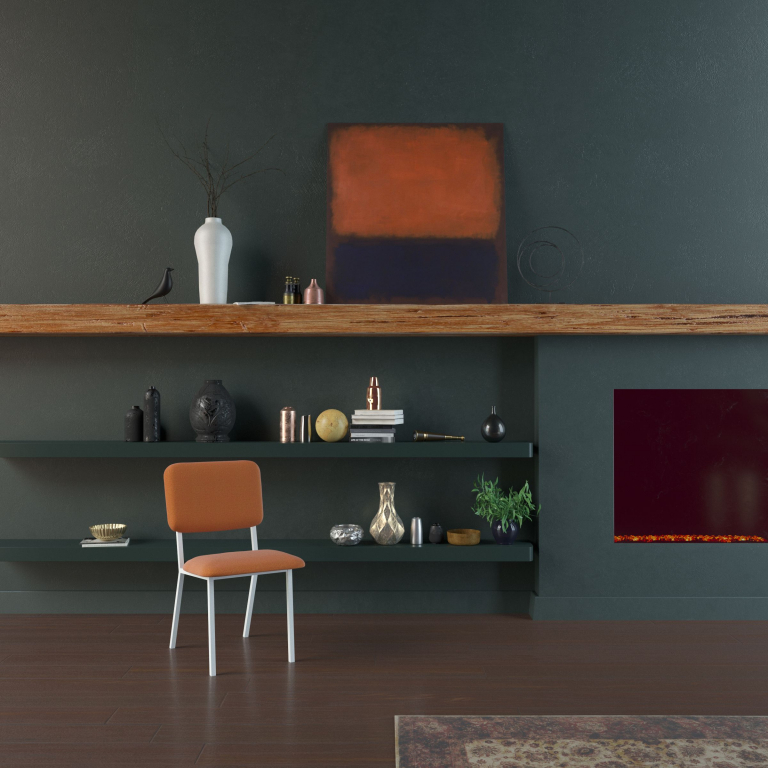 Studio HENK Co stoel met wit frame Kvadrat Hallingdal 65 - 110