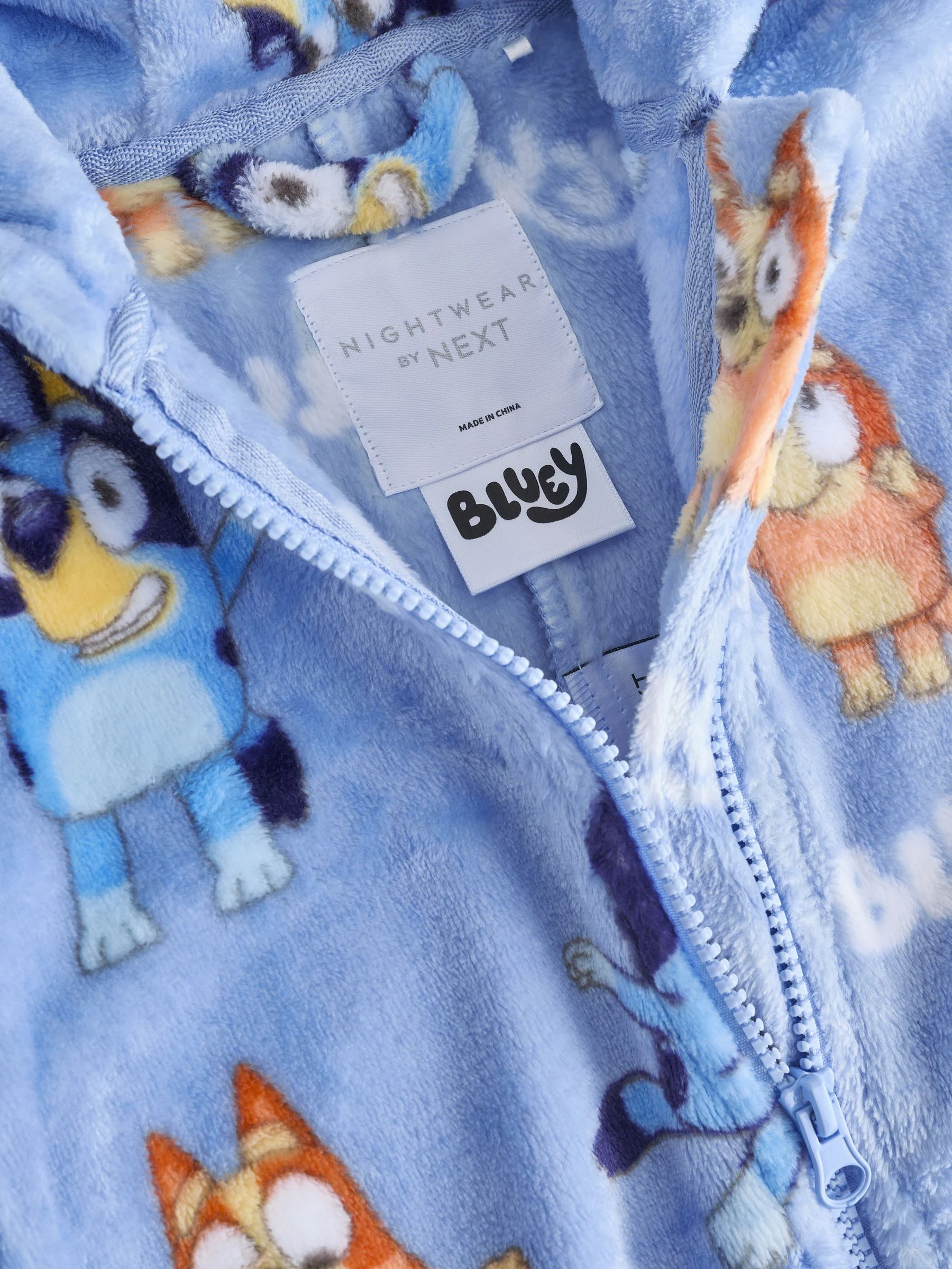 Blauw - Fleece onesie (2-10 jr)