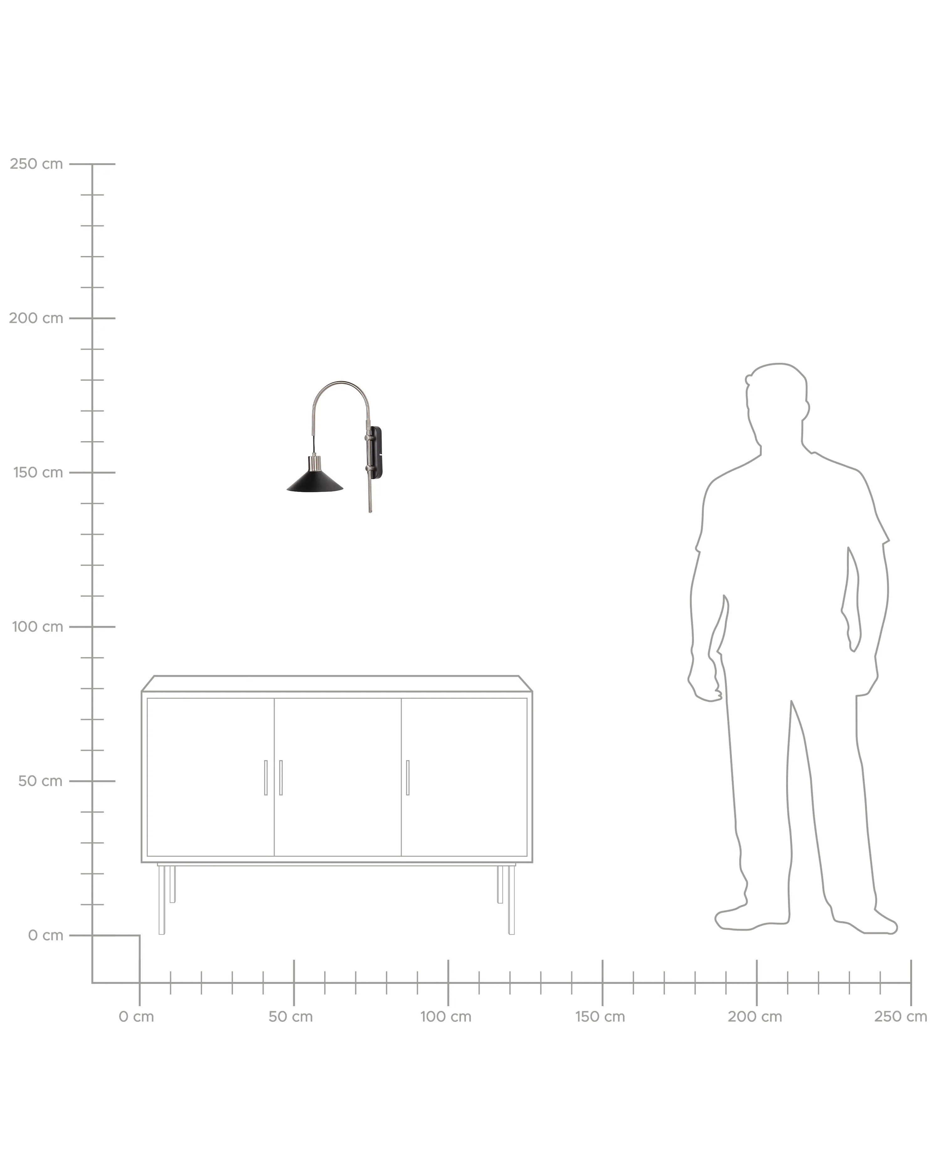 Wandlamp SISSA verstelbaar Metaal Zwart