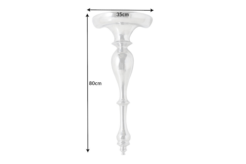 Barocke Wandkonsole SCALA 80cm silber Aluminium Wandregal
