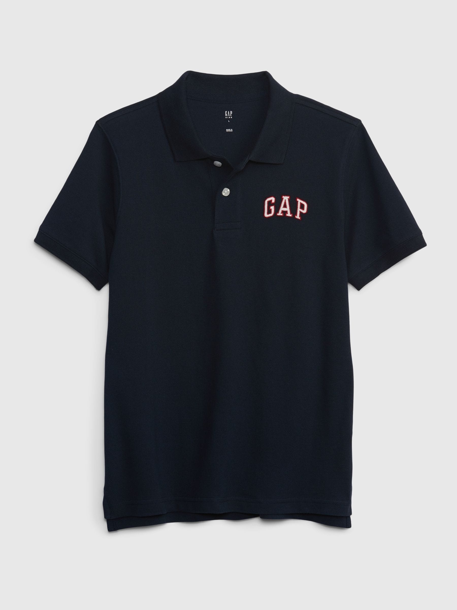 Donkerblauw - Gap poloshirt met korte mouwen en logo (4 - 13 jr)