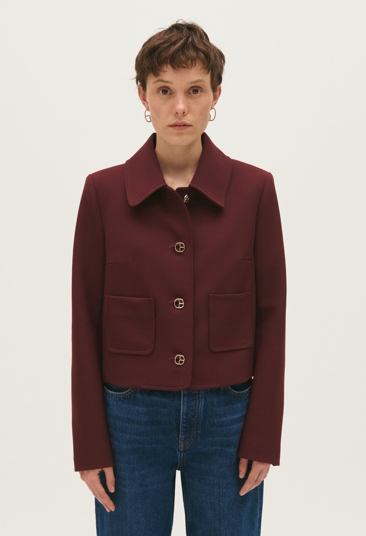Veste courte bordeaux