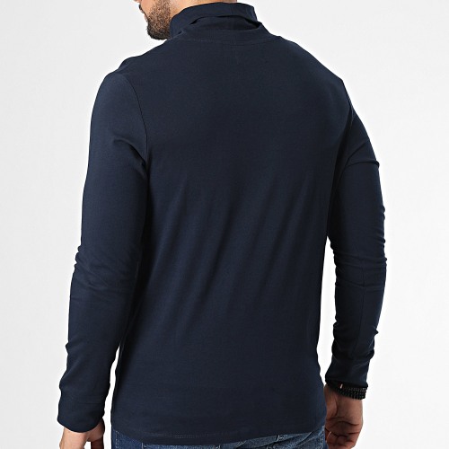 Tee Shirt Manches Longues Col Roulé 12216392 Bleu Marine