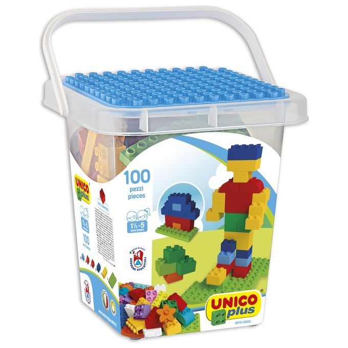 Unico Bausteine 100 Teile im Eimer 41009675